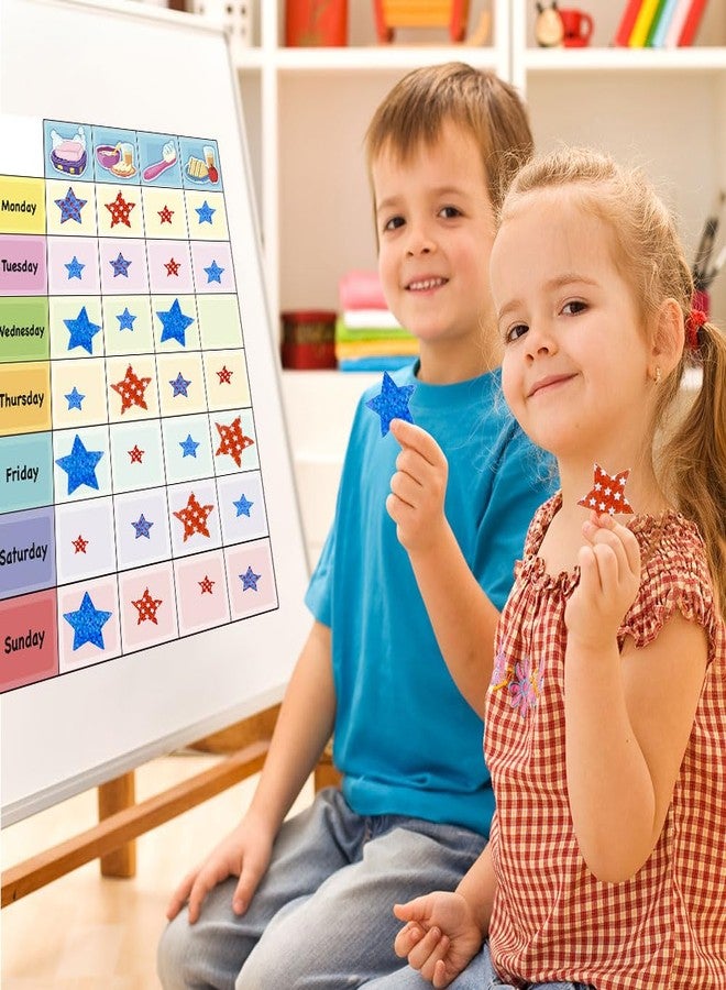 Fenreen Patriotic Stickers, 900 PCS 4th of July Stickers, Glitter Red White Blue Star Sticker, American Flag Independence Day Veterans Day Sticker Decal for DIY Crafts Postcards Party Decoration - Image 5